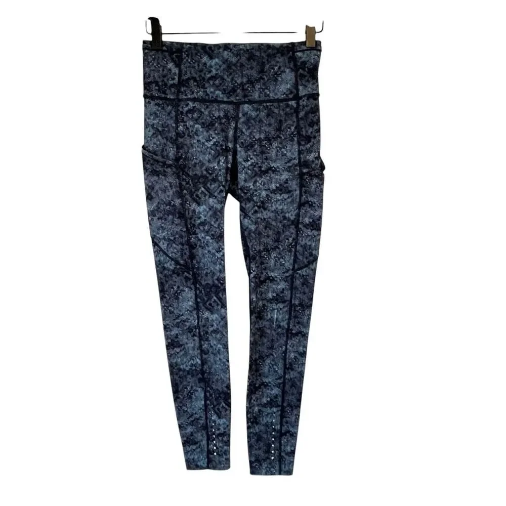 Lululemon 7/8 Tight Fairisle Multi Black Size 6